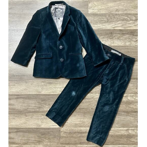 Appaman Seaport Blue Velour Mod Suit - Picture 1 of 12